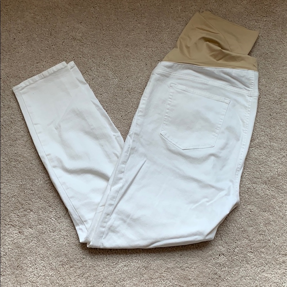 Loft Maternity White Denim